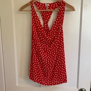 Splendid Polka Dot Sleeveless Top